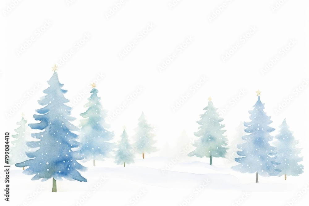 Christmas snow watercolor, white Christmas snow watercolor