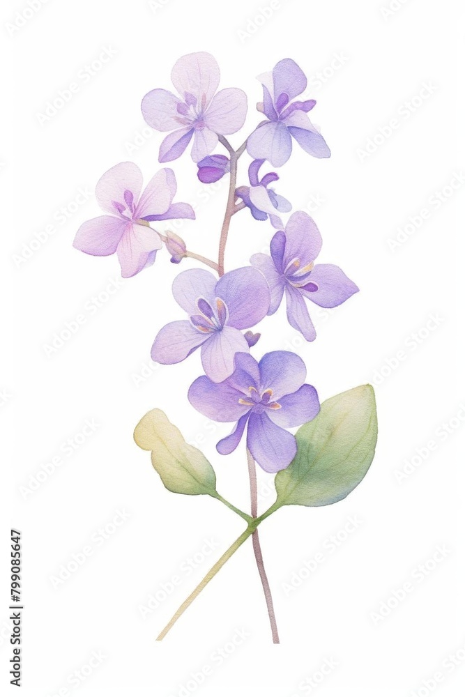 watercolor violets, subtle watercolor violets