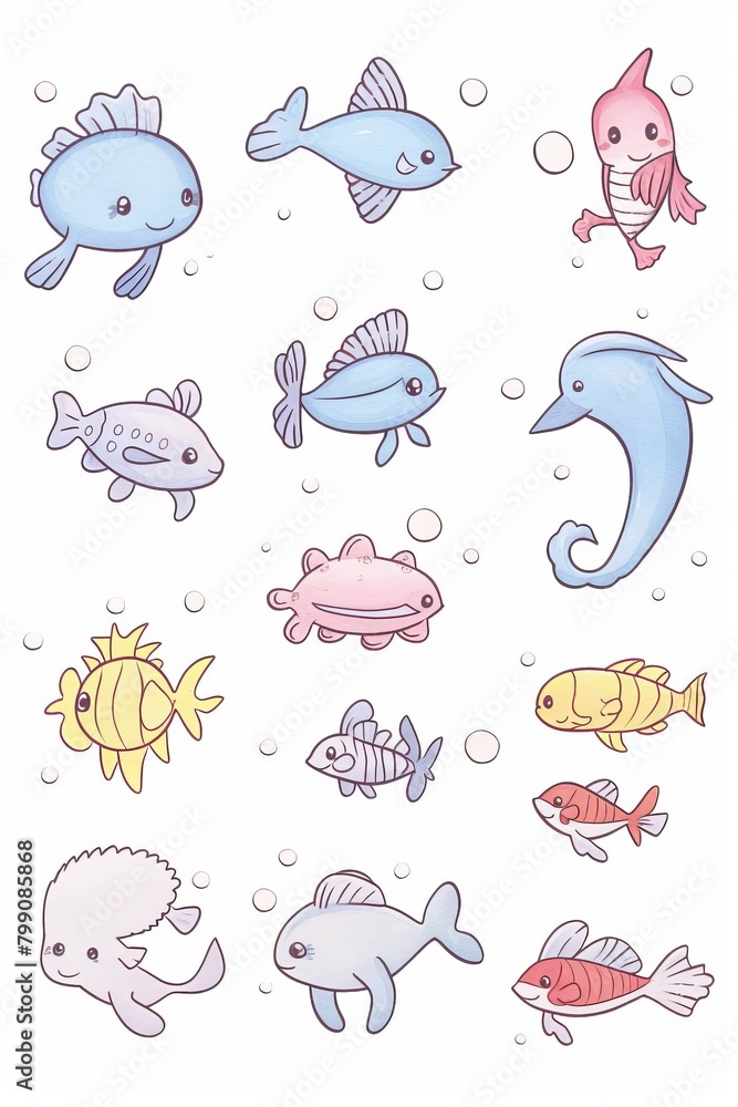aquatic animals, diverse aquatic animals