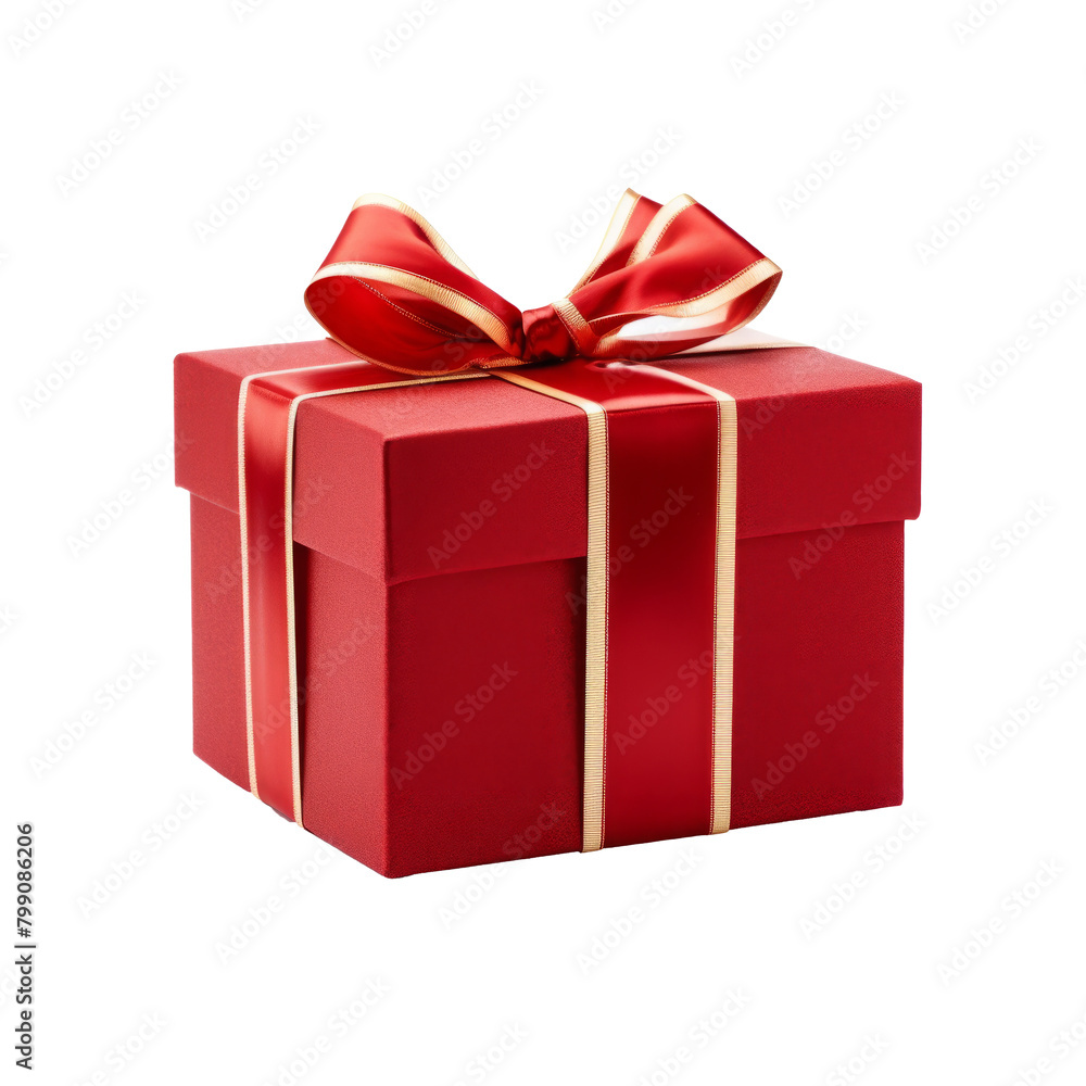 Fototapeta premium color gift box isolated on white