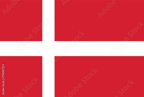 The national flag of denmark photo