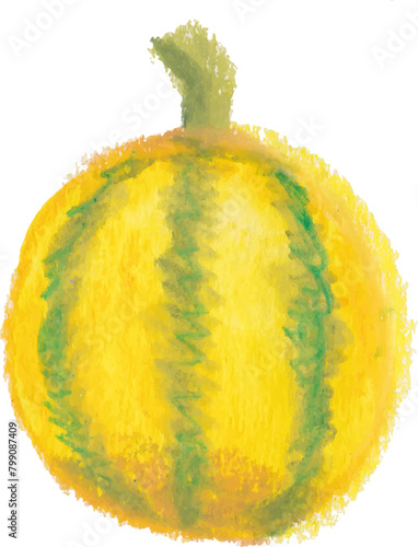 pumpkin yellow watercolor png (ID: 799087409)