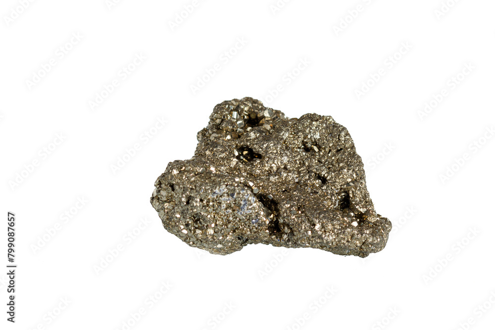 pyrite mineral stone macro on white background pyrite mineral stone macro on white background