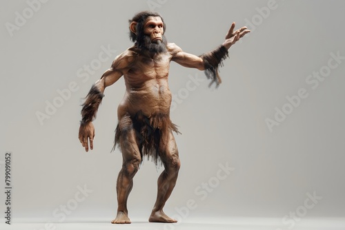 Homo habilis is a species of early human. Concept from ai. photo