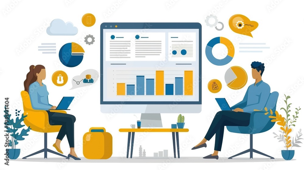 business person working on laptop