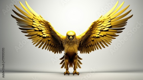 golden eagle with wings photo