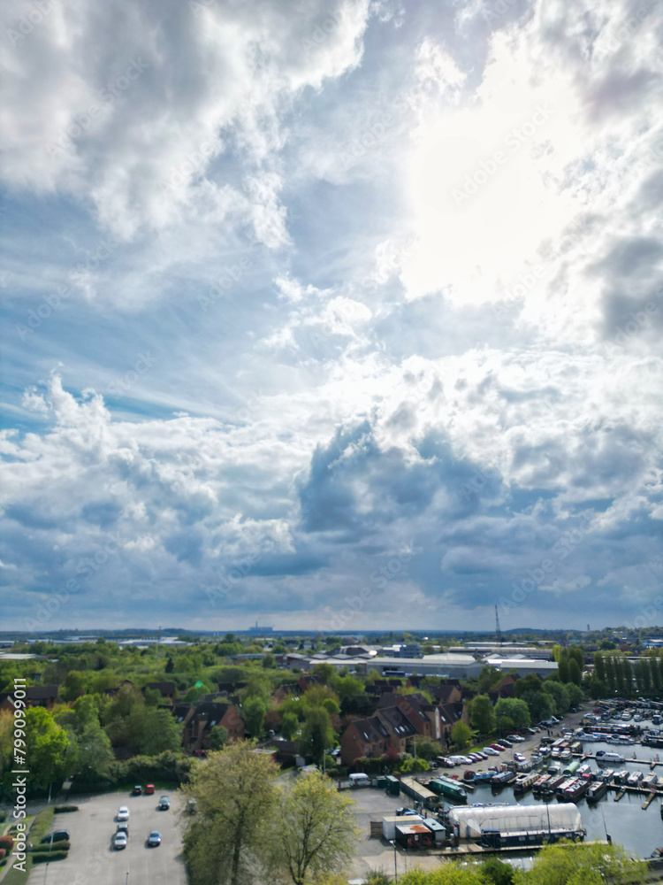 Beautiful Aerial View of Historical Central Nottingham City Along River Trent, England United Kingdom Beautiful Aerial View of Historical Central Nottingham City Along River Trent, England United Kingdom
