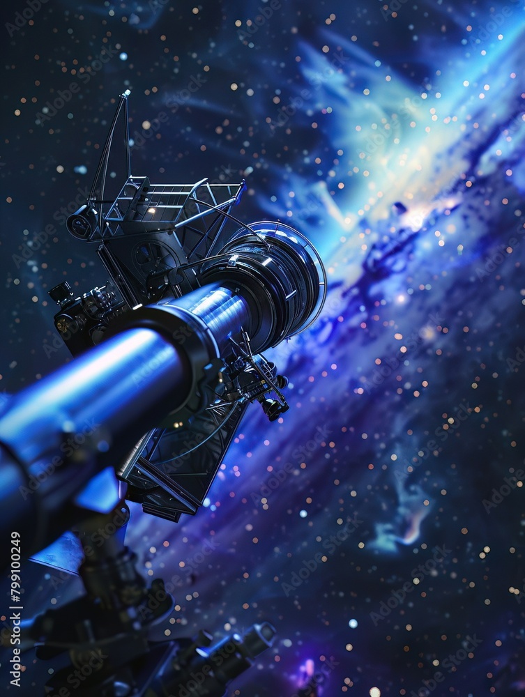 AI-powered telescopes scanning the cosmos, contributing to astronomical discoveries and research AI-powered telescopes scanning the cosmos, contributing to astronomical discoveries and research