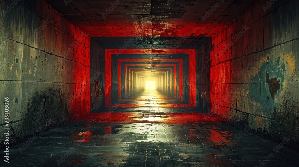 tunnel with light tunnel with light