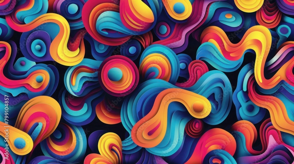 Mesmerizing abstract with overlapping vivid colorful patterns Mesmerizing abstract with overlapping vivid colorful patterns