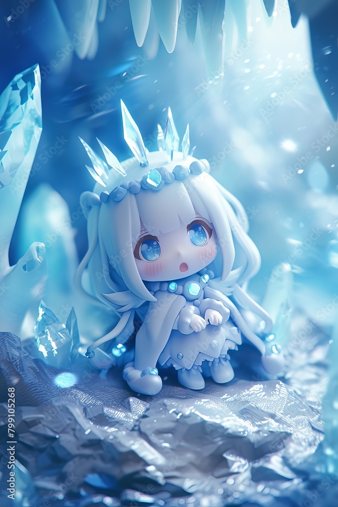 Obraz premium Cute ice queen character