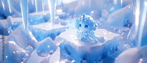 Cute ice queen character photo