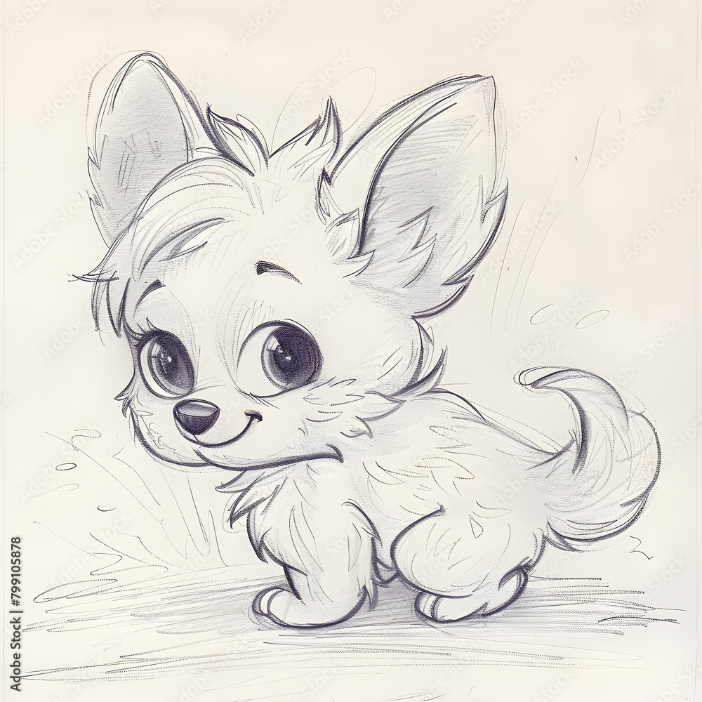 a_fluffy_chibi-style_drawing_of_a_baby_chibi_dog a_fluffy_chibi-style_drawing_of_a_baby_chibi_dog