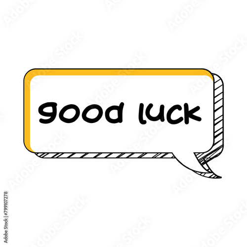Good Luck Messages Sticker Design lettering sticker typographic message chat badge