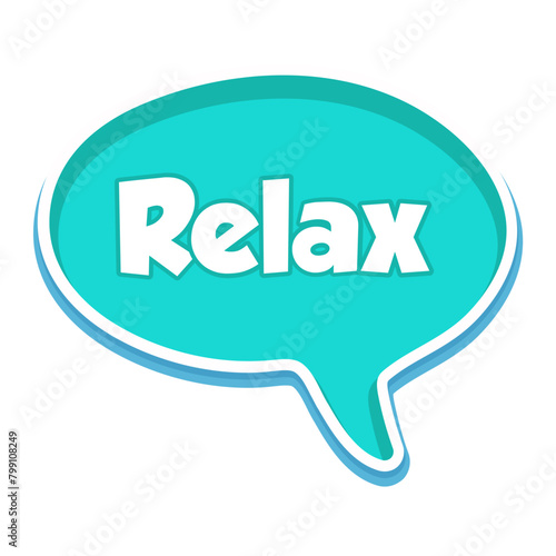 Relax Messages Sticker Design lettering sticker typographic message chat badge