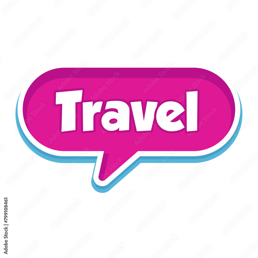 Travel Messages Sticker Design lettering sticker typographic message chat badge Travel Messages Sticker Design lettering sticker typographic message chat badge