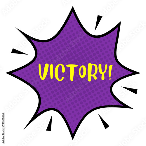 Victory! Messages Sticker Design lettering sticker typographic message chat badge