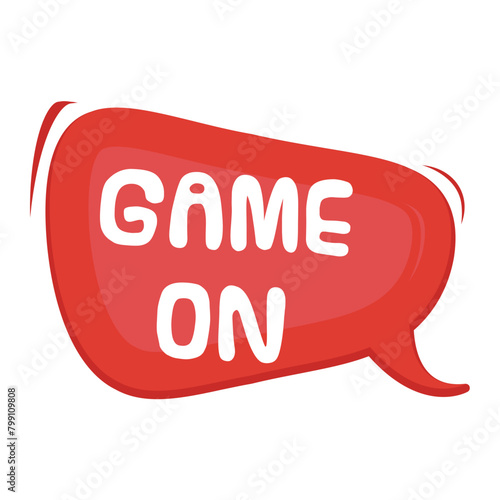 Game On Messages Sticker Design lettering sticker typographic message chat badge