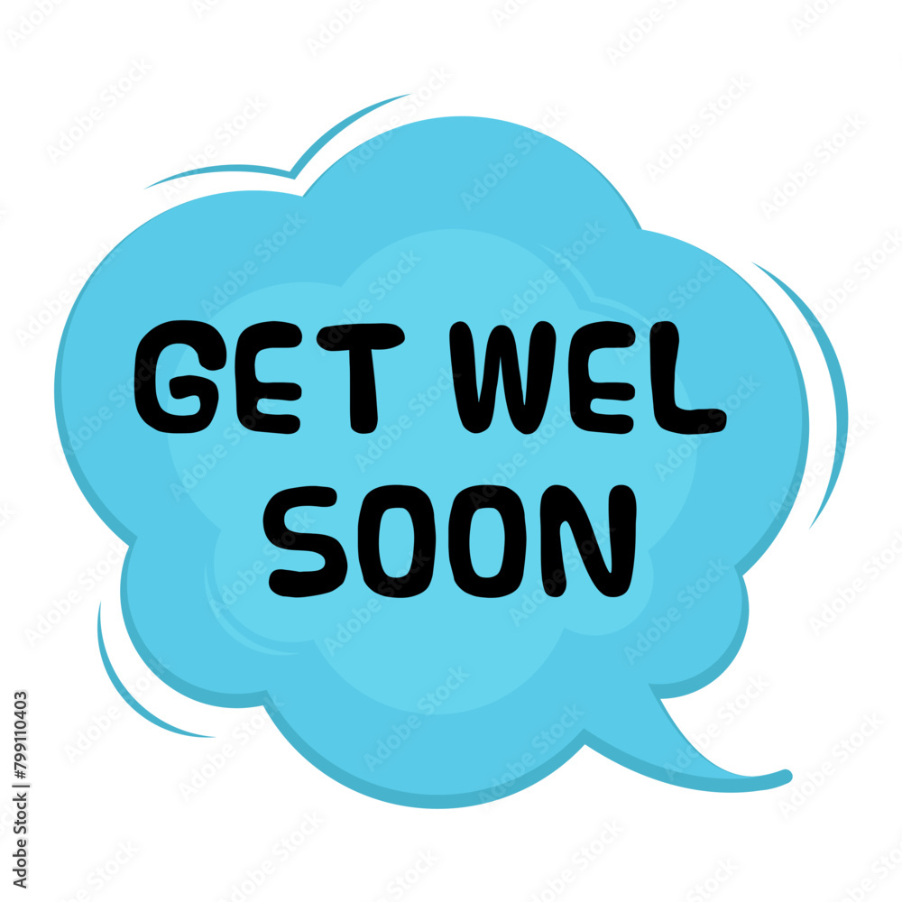 Get Well Soon Messages Sticker Design lettering sticker typographic message chat badge Get Well Soon Messages Sticker Design lettering sticker typographic message chat badge