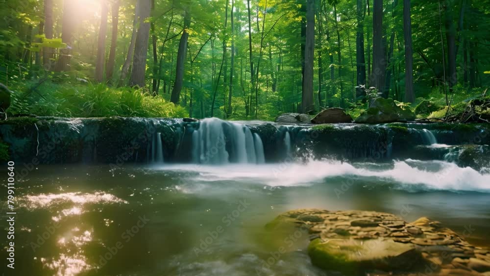 Tranquil forest with flowing stream bird songs offering peaceful escape from stress. Concept Forest Retreat, Relaxing Nature Sounds, Birdwatching Haven, Calming Waters, Stress Relief Tranquil forest with flowing stream bird songs offering peaceful escape from stress. Concept Forest Retreat, Relaxing Nature Sounds, Birdwatching Haven, Calming Waters, Stress Relief