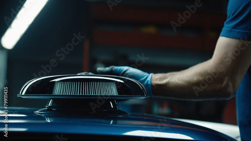 Set of car polish wax worker hands holing polishing tools isolated on white background. Buffing and polishing car concept. Man holds a polisher in the hand and polishes. photo