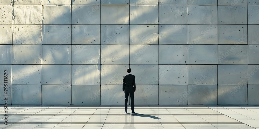 Person Standing in Front of Wall Person Standing in Front of Wall