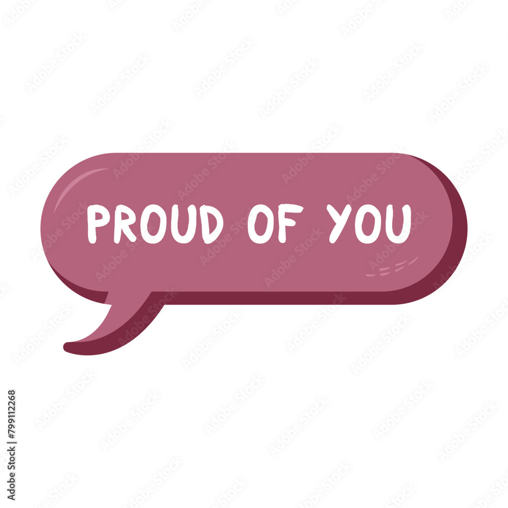 Proud of You Messages Sticker Design lettering sticker typographic message chat badge Proud of You Messages Sticker Design lettering sticker typographic message chat badge