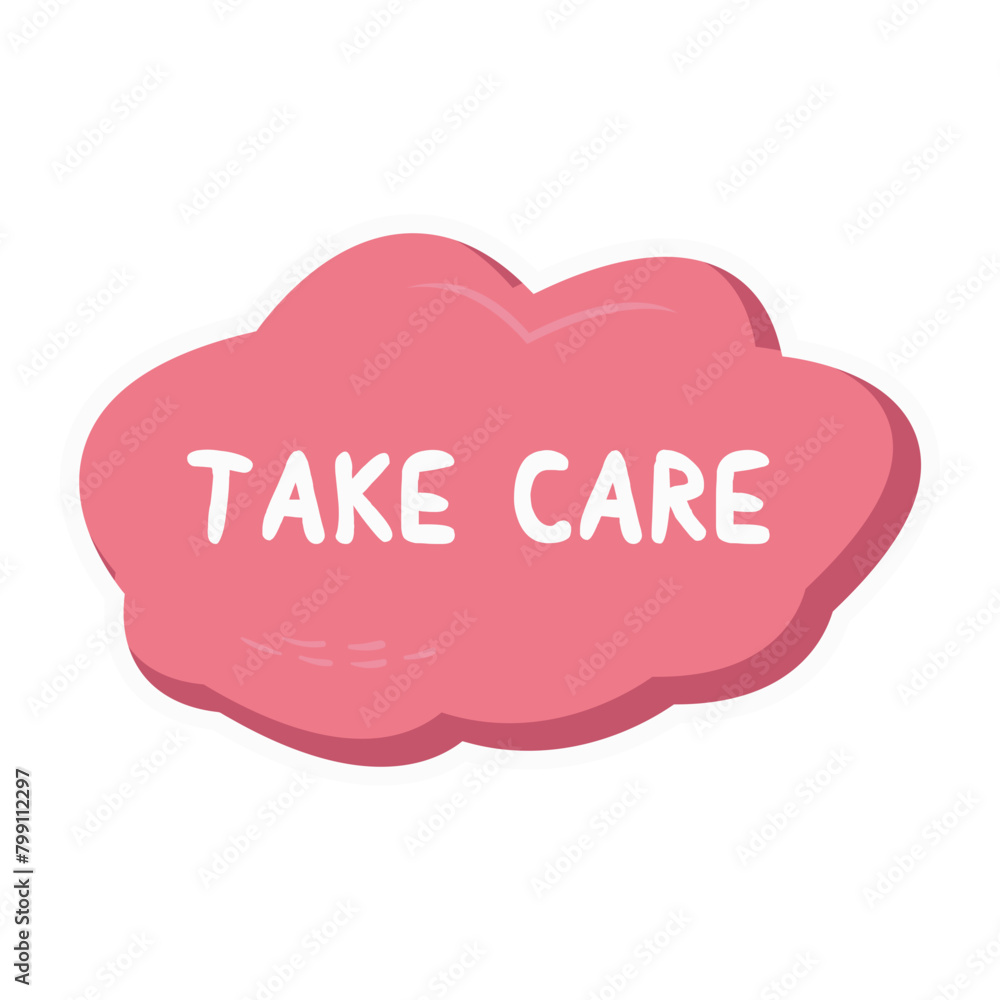 Take Care Messages Sticker Design lettering sticker typographic message chat badge Take Care Messages Sticker Design lettering sticker typographic message chat badge