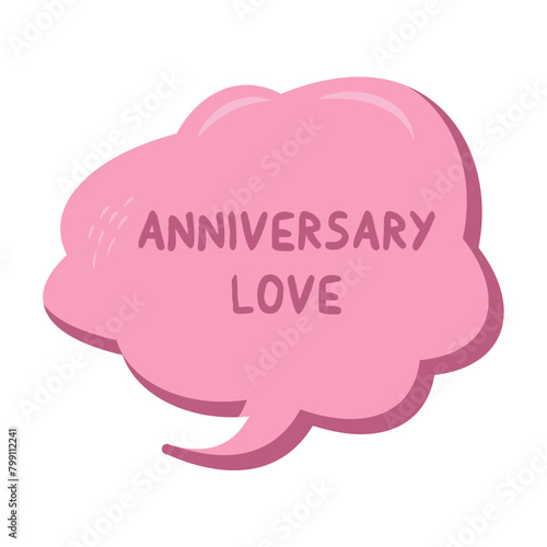 Anniversary Love Messages Sticker Design lettering sticker typographic message chat badge