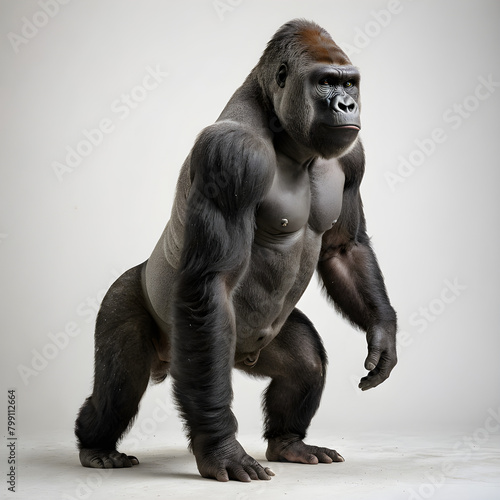 Young Silverback Gorilla generate ai