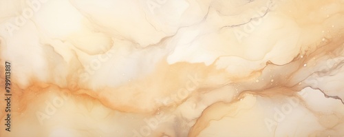 Beige art abstract paint blots background with alcohol ink colors marble texture blank empty pattern with copy space for product design or text  photo