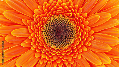 Close up of orange gerbera flower
