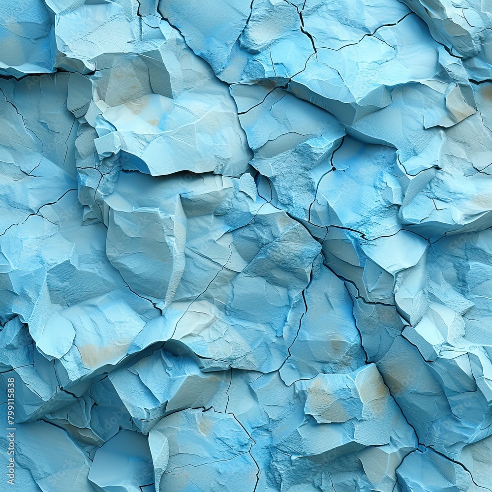 Fototapeta premium A blue cracked rock texture.