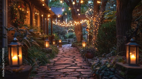 Seasonal Decor Outdoor Lighting: Photos showcasing outdoor lighting arrangements for seasonal decor © MAY
