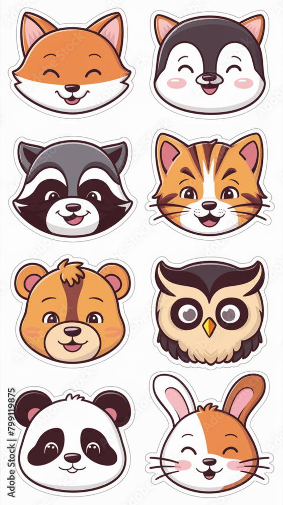 a collection of cartoon animals cincluding one of them with a cartoon on the front a collection of cartoon animals cincluding one of them with a cartoon on the front