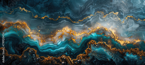 Abstract dark background with swirling waves of colors. Created with Ai 