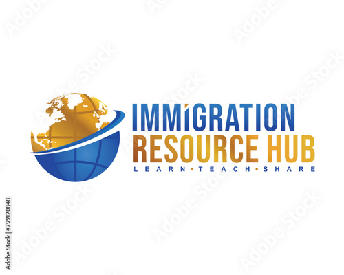 immigration logo vector. Concept of immigration and migration programs, Services and Free Online Evaluation