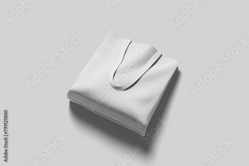 Blank tote bag mockup high angle view (ID: 799120860)