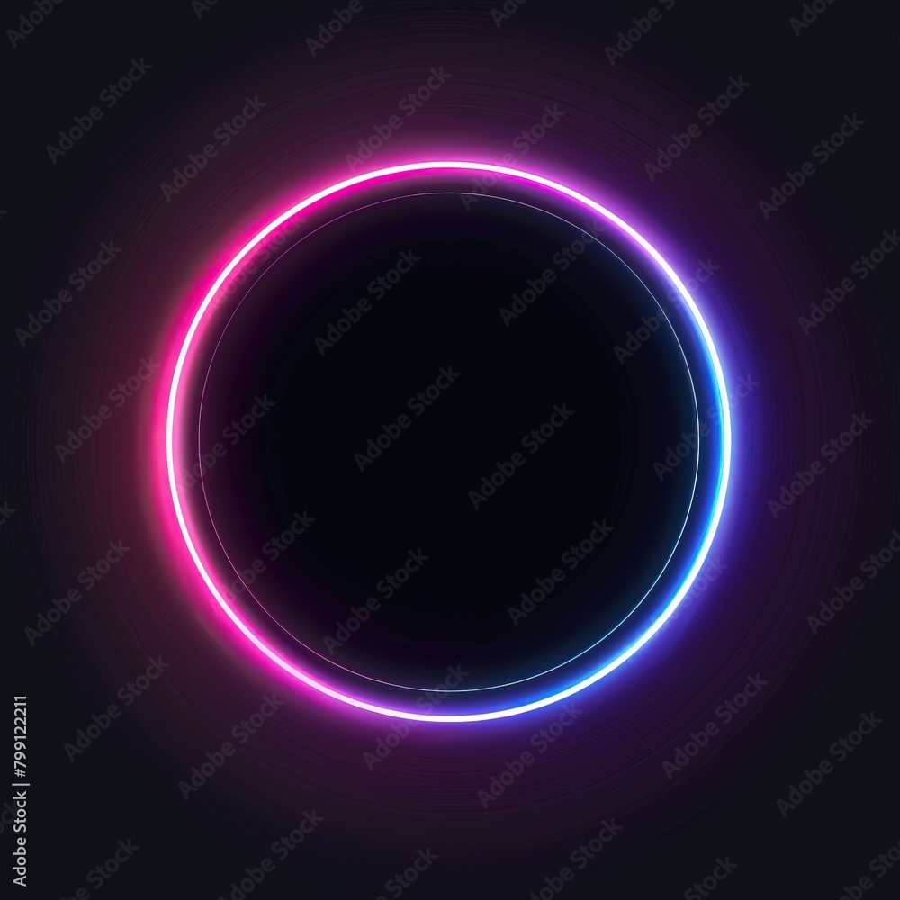A glowing neon circle.
