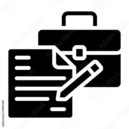 business work glyph icon