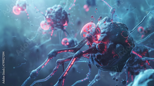 how nanobots work together to repair damaged cells inside the human body. 