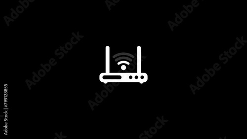 Wallpaper Mural Router Icon animation, router modem, internet connections, signal icon, Torontodigital.ca