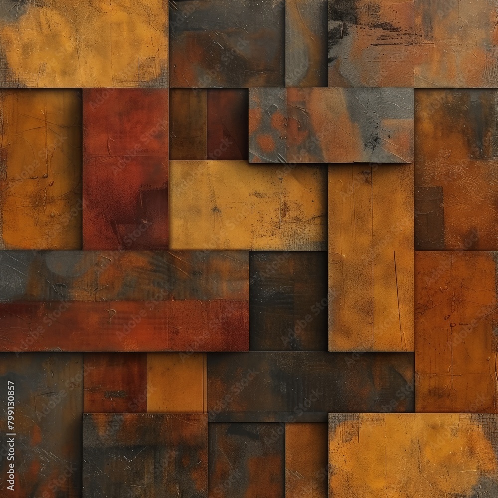 A minimalist geometric pattern composed of large, overlapping squares ...