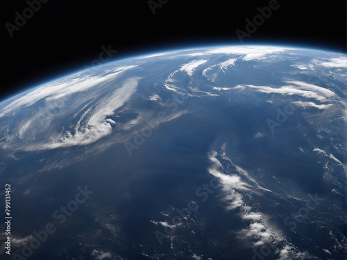 View of Earth from Space  High Definition Map of Earth s Surface  Blue Planet  Interstellar Photography  Aerospace Science and Technology Background