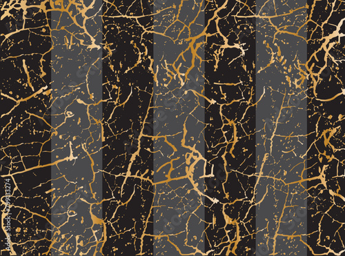 Cracked gold color marble pattern