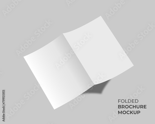 Blank Folded Brochure Mockup