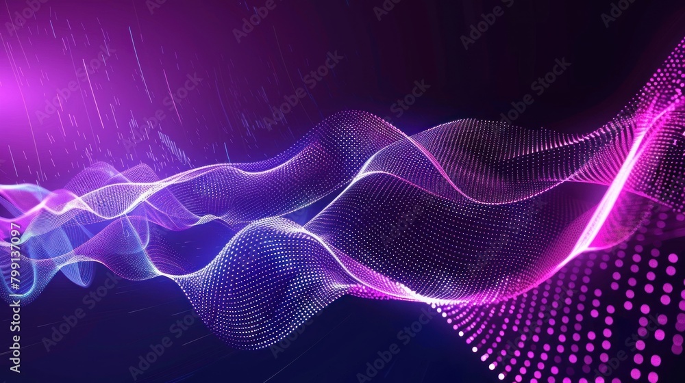 Background of flowing neon waves and shining blue shiny speed lines Background of flowing neon waves and shining blue shiny speed lines