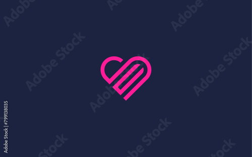 letter sc with heart logo icon design vector design template inspiration