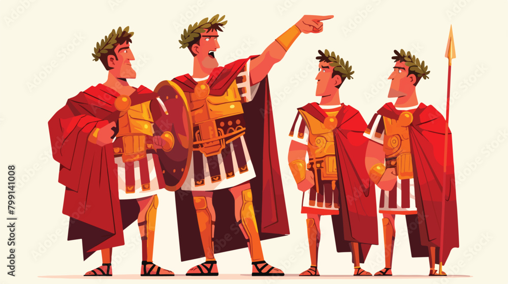 Roman emperor in laurel crown and cape. Gaius Juliu