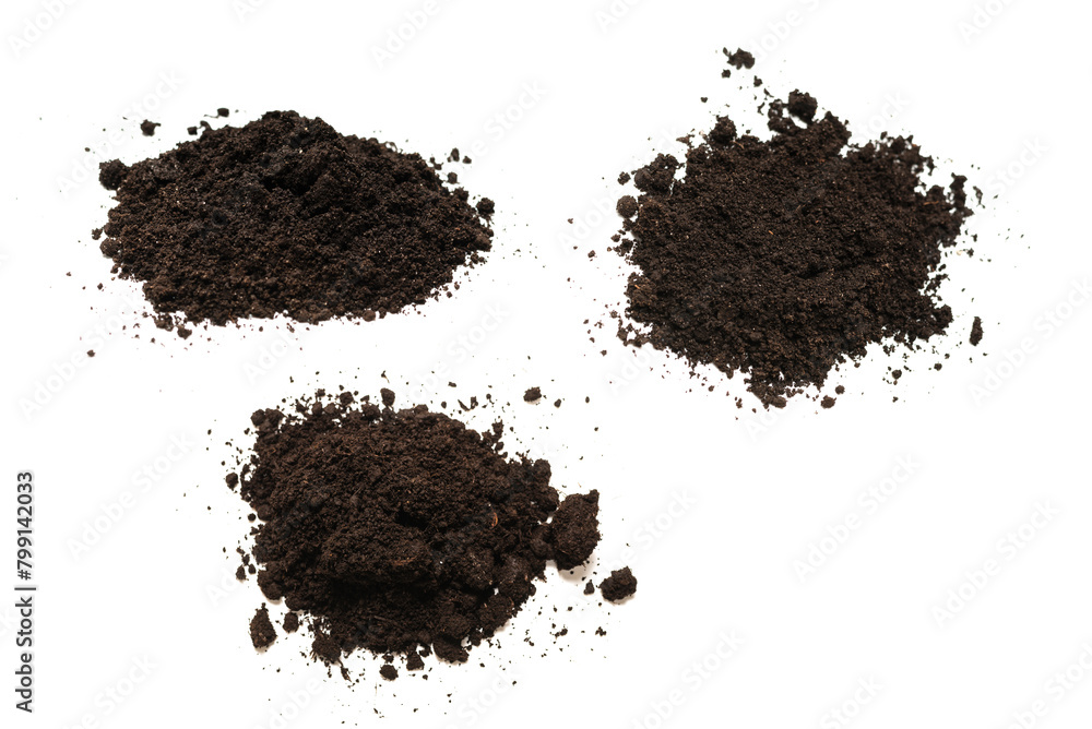 Black land for plant isolated on white background. Black land for plant isolated on white background.